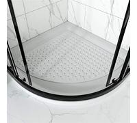 GJXJY Shower Mat Non Slip Sector Rubber Corner Anti Mould Quadrant Bath Mat Safety Mats with Drain Hole Bathtub Mat for Shower or Tub