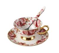 GJYKGHKR 21-Piece European Bone China Coffee Cup Set, High-Grade Ceramic Afternoon Tea Set With Cup Teapot, Milk Jug, Sugar Pot, Tea Cup, Spoon For Household Office,Teacup