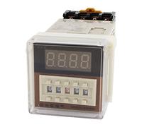 GJZIFGFWQ AC/DC12V 0.01S-99H99M LCD Display Countdown Relay DH48S-1Z w Socket