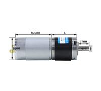 GJZIFGFWQ DC Motor 36-555 Max 100kg.cm High Torque Planetary Gear Adjustable Speed Reversed : 12v 98rpm, Voltage 8mm Shaft(6mm Shaft,24v 58rpm)