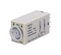 GJZIFGFWQ H3Y-2/H3Y-4 Timer Relay Power-on Time-delay Switch 10sec to 60min Adjustable Rotary Knob AC220V DC12V DC24V 5A/250VAC 1Pcs(H3y-4 Relay 14pin,60 SEC-AC380V)