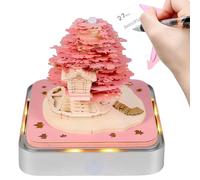 gjzje 3D Calendar, Flower Tear Away Notepad Calendar 2026, Arts & Crafts Sculpture Room Decor for School Office Housewarming Birthday Thanksgiving Christmas
