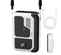 gjzje Belt Clip Fan - Clamp-On Waist Fan Portable,3 Wind Speeds Digital Display Air Cooler, Hot Weather Appliance for Camping, Hiking, Fishing, Beach, Gym, Travel