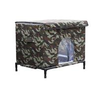 gjzje Cat Outdoor Shelter - Warm Insulated Tent | Raised Base Outdoor Cat House for Winter with Transparent Window,for Kittens Chickens Bunnies Animals Winter Outside Patio Balcony