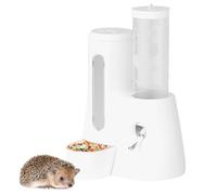 gjzje Chinchilla Water Bottle | Hamster Water Dispenser with Food Dish,Automatic Drinking Feeding for Bunny Dwarf Chinchilla Squirrel Rabbits Hedgehog