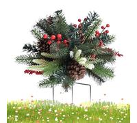 gjzje Christmas Planter for Front Porch - Artificial Christmas Container Filler with Tripod Stake - Home Decor for Winter Thanksgiving Fall Offices Outside Birthday School