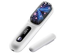 gjzje Cordless Straightener | Cordless Straightener Brush | 3 Temperature Settings Ceramic Professional Comb for Wet & Dry Home Beach Salon Travel Styling