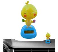 gjzje Figurines for Cars,Solar Chick Figurine Chicken Ornament for Car - Solar Powered Dancing Toy Home Decor Animal Non-Slip Interior Accessories for Men Women Office
