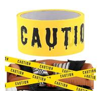 gjzje Halloween Caution Tape | Scary Yellow Decorative | Warning Tape Halloween Decorations,for Haunted House Danger Areas Outdoor Window Home Yard