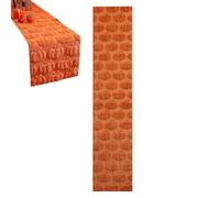 gjzje Halloween Runner, Pumpkin Thanksgiving Table Runner Fall Decor, Halloween Decorations Home Decor for Kitchen Indoor Farmhouse Hotel Autumn Holiday Party Seasonal