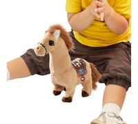 gjzje Horse Plush, Interactive Figurines Electric Doll, Horse Toys, for Toddler Kids Girls Riding Farm Baby Party