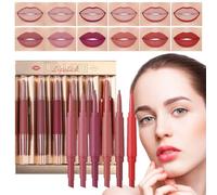 gjzje Lip Liner and Lipstick Sets for Women, Matte Lip Liner and Lipstick Combo Set for Women, Waterproof Makeup Stain Kit for Dating Travel Outdoor Shopping Trip Vacation
