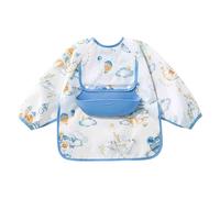 gjzje Long Sleeve Bibs for Babies,Waterproof Full Sleeve Bib With Pocket | Toddler Led Weaning Supplies for Sandbox Games Supplementary Food Addition