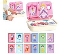 gjzje Magnetic Jigsaw Puzzles - Wood Magnet Jigsaw Table Game With Storage Box | Educational Learning Toy for Children Toddler Kid Boys Ages 3-6