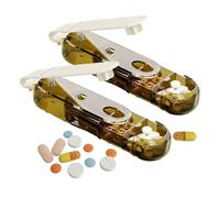 gjzje Pill Organizer | Compact Case Container Dispenser,Supplement Organizer Dispenser,for Travel Home Women Men Family Friends Night Cabinet