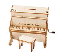 gjzje Puzzles for Adults 3D - Wooden 3D Jigsaw Piano Music Box,Jigsaw Construction Craft Hobby Set for Bedroom Desk Shelf Living Room Home
