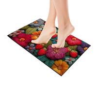 gjzje Retro Area Rug,Washable Bathroom Rugs | 20x32 Inch Soft Square Home Decor Floor Mat for Homeowners Balcony Dining Room Bathroom Study Commercial Space