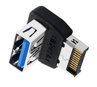 gjzje USB Front Panel Adapter,L-Shaped USB 3.1 To TYPE E Adapter - Plug-and-Play Configuration Panel 90 Degree Steering Header for Men Teens Boys Girls Women