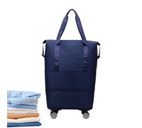gjzje Wheeled Shoulder Bag - Rolling Duffle Bag Underseat Handbag,Overnight Organization Garment Carrier for Gym Shopping Excavation Weekend Getaways Holiday