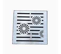 GJZQDKX 304 Stainless Steel Floor Drain Square Decorative Cover Heavy-Duty Rain Water Grate Rust-Resistant Debris-Proof for Yard Garden Driveway Basement