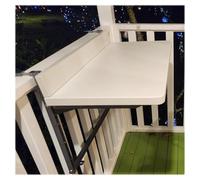 GJZQDKX Adjustable Wall Mounted Folding Balcony Table Portable Patio Bar Table (White 120x28CM) Perfect Space Saving Side Table for Outdoor Decks and Balconies
