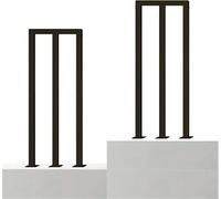 GJZQDKX Black Metal il Brackets for Deck Railing - M Style Stair Guardrail Iron Vertical Safety Rail for Elderly & Kids Easy Installation (35cm)
