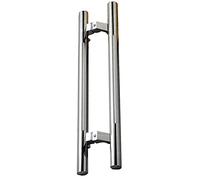 GJZQDKX Double Sided Silver Sliding Door Handle for Garage Wooden and Glass Doors 80cm (31.5in)