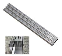 GJZQDKX Outdoor Slim Drainage Kit 1m Stainless Steel Drainage System for Yard Walkways Garage Includes 3 Grate Covers (5x5cm) for Efficient Water Drainage.