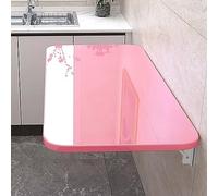 GJZQDKX Pink Foldable Wall-Mounted Drop-Leaf Desk Home Office Workstation & Dining Table 50x50cm Compact Computer Desk Space-Saving Wall Desk for IFSVll Spaces
