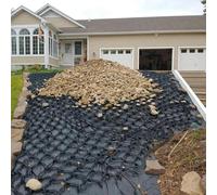 GJZQDKX Plastic Gravel Stabilization Grid for Erosion Control Heavy-Duty Hill Slope Grilles Soil Stabilization System for 3 6 10-inch Stones Landscape Solution.