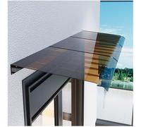 GJZQDKX Polycarbonate Canopy for Windows & Outdoor Use Rain & Snow Protection Awning for Doors & Patios Various Widths Available (40cm x 230cm) - Brown