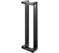 GJZQDKX Rose Gold Stainless Steel Bathroom Shower Pull Push Door Handle Heavy Duty Two Sided Glass Door Handle with Fittings Sliding Barn Door Handle 80cm/31.5in Black