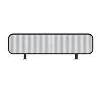 GJZQDKX Semi Transparent Desk Privacy Panel 30cm H Add On Wall Room Divider for Restaurant Partition and Office Workspace Black 100x30cm