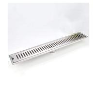 GJZQDKX Stainless Steel Shower Drain 10cm x 100cm Floor Drain with Square Cover 70cm Length Siphon for Bathroom High Flow Drainage System Modern Design