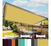 GJZQDKX Waterproof 1.2 x 7m Pergola Canopy - UV Protection Shade Net Wind-resistant Polyester Fabric for Outdoor Spaces Pool Parties Events - Sand Yellow Color
