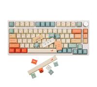 GK GAMAKAY 145 Keys Summer Love Theme Keycaps Set, Cherry Profile PBT Dye-Sub Double-Shot Keycap Set Suitable for LK67 TK75 /87/98/104/108 ANSI Layout Mechanical Gaming Keyboard (Orange)