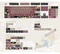 GK GAMAKAY 151 Keys Keycaps Set Japanese Theme Original Cherry Profile Five-Sided Thermal Sublimation PBT Keycap for 61/64/68/75/80/84/87/98/104/108/Alice Layout Mechanical Gaming Keyboard (Wine Red)
