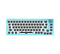 GK GAMAKAY LK67 65% RGB Modular DIY Mechanical Keyboard, 67 Keys Hot Swappable 3pin/5pin Switch, Programmable Bluetooth 5.0/USB-C Wired/2.4GHz Wireless Customized Keyboard Kit (Clear Blue)