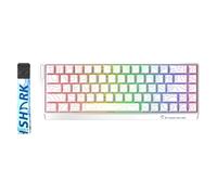 GK GAMAKAY NS68 8K Polling Rate Hall Effect Wired Keyboard Rapid Trigger Magnetic Switch Mechanical Keyboard, RGB PBT Keycaps, Hot-Swappable Gaming Keyboard (White Side Printed, Wired)