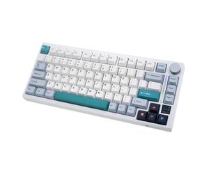 GK GAMAKAY TK75 75% Quiet Mechanical Keyboard with Knob, Hot Swap RGB Bluetooth 5.0/2.4GHz Wireless/USB-C Wired,PBT Cherry Profile Keycaps Silent Gaming Keyboard for Win Mac (GamaKay Phoenix Switch)