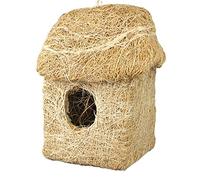 GK Global Kitchen Hand-Woven Bird Rooster House Fibre Roosting Pouch Pockets Bird Nesting Boxes Hanging Bird Hut Nest Box for Outside Outdoor Garden Small Wild Birds Hummingbirds Finch (CLASSIC HUT)