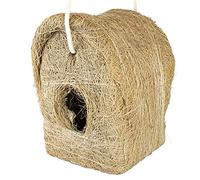 GK Global Kitchen Hand-Woven Bird Roosting Pouch With Curved Roof - Nesting Box for Outside, Outdoor Garden, Wild Hummingbirds and Finch