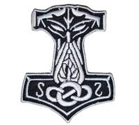 GK Mjolnir Viking Thor Hammer Loki Odin Skins Iron On Embroidered Patch