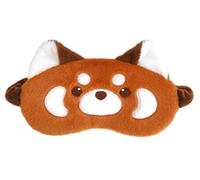 GK-O Cute Red Panda Sleep Mask for Women - Ultra-Soft Plush Animal Blindfold for Sleeping Travel & Naps - Fluffy Light-Blocking Eye Cover & Funny Gift Idea