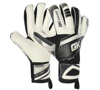GK Saver Football Flat Cut Goalkeeper Gloves with Removable Finger Save - Pak Soft German Latex Grip Soccer Goalie Gloves with Breathable Mesh