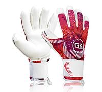 GK Saver Football Goalkeeper Gloves MODESTY MD05 Pink Professional Argo Negative Cut Goalie Gloves Size 6 to 11 GK Goalkeeping Gloves (Glove With Name Personalisation, SIZE 8)