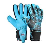 GK Saver Football Goalkeeper Gloves - MODESTY Series | Professional Soccer Goalie Gloves with Anti-Slip Palm and Removable Savefingers | Sizes 6-11 (MD CYAN YES Savefingers, SIZE 9)