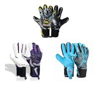 GK Saver Football Goalkeeper Gloves - MODESTY Series | Professional Soccer Goalie Gloves with Anti-Slip Palm and Removable Savefingers | Sizes 6-11 (With Name Personalisation SIZE 7)