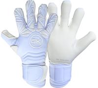 GK Saver Personalised Goalkeeper Gloves Custom Name Print Professional Grip Football Goalie Gloves Bravo Personalisation No Fingersaver Gloves for Youth & Adult Sizes 6-11 (All White, Size 7)