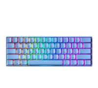 GK61 Mechanical Gaming Keyboard - 61 Keys Multi Color RGB Illuminated LED Backlit Wired Programmable for PC/Mac Gamer (Gateron Optical Blue, Blue)